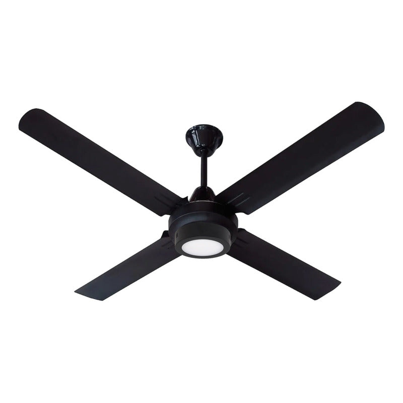 Ventilador De Techo Exahome Plafon Led 616 Skf Ind. Arg  1.2 M Negro Metálica 4