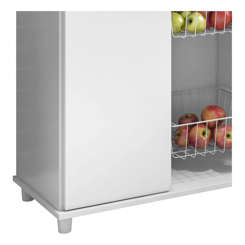 Mueble Frutero Organizador Cocina Porta Microondas Exahome Blanco