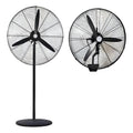 Ventilador Exahome Industrial 26 Pulgadas Pie Pared 170w Cantidad De Aspas 3 Estructura Negro Aspas Gris Diámetro 75 Cm Material De Las Aspas Metal