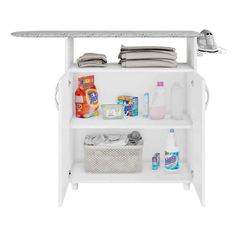 Centro De Planchado Organizador Tabla Planchar Blanc Exahome Blanco