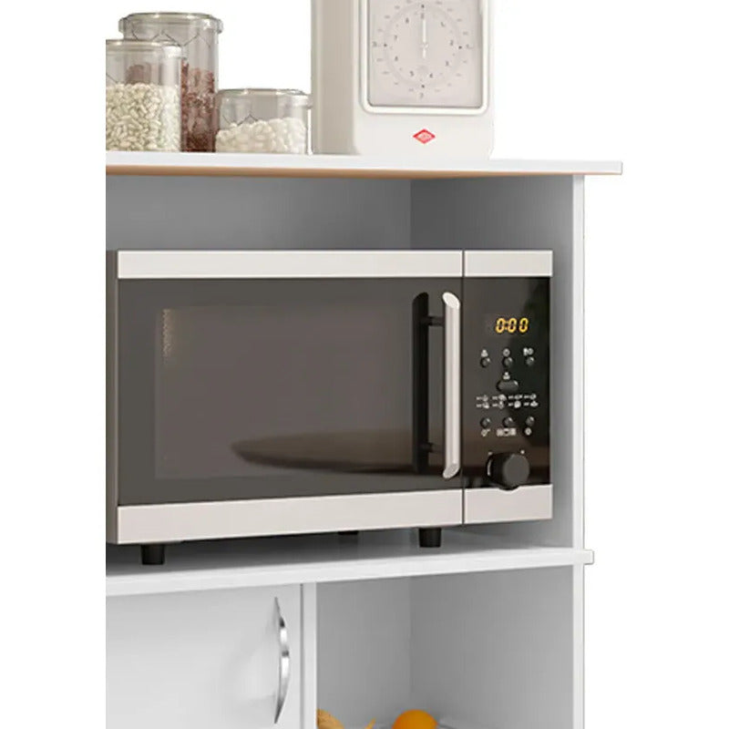 Porta Microondas Organizador De Cocina Despensero Exahome Blanco