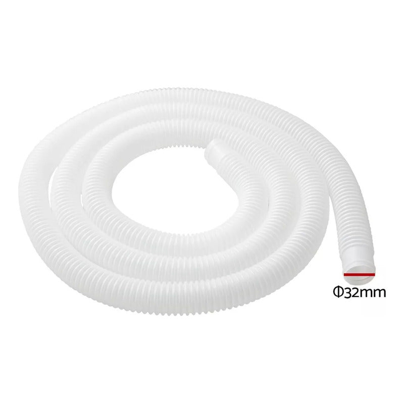 Manguera Barrefondo Pileta Bomba Bestway 7.60 M Apto Intex Blanco