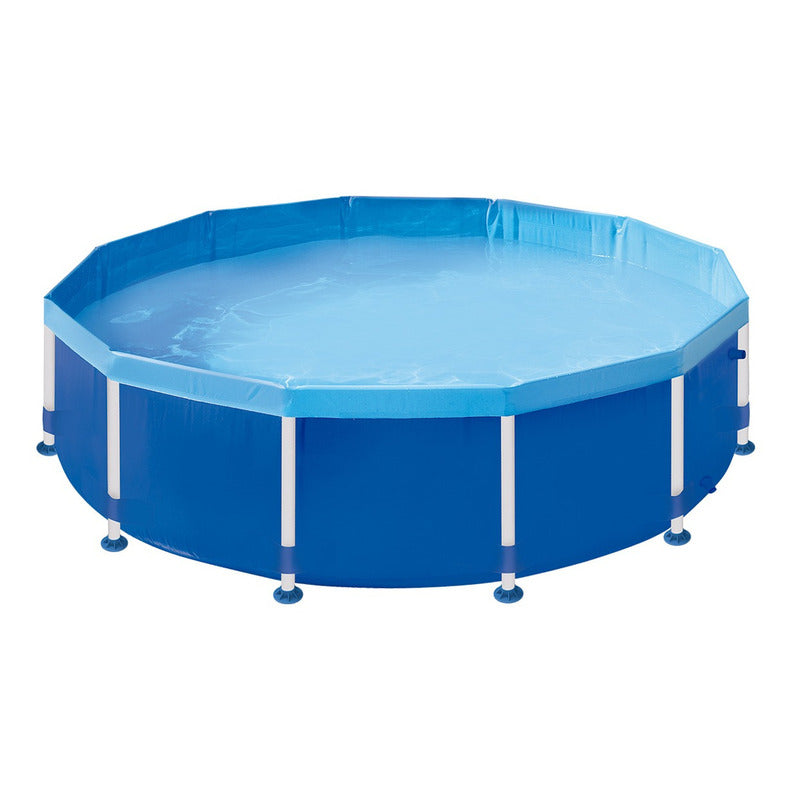 Pileta Estructural Mor 1007mor Circular X 30.5 Cm De Ancho X 2.78 M De Diámetro 4500 L Azul