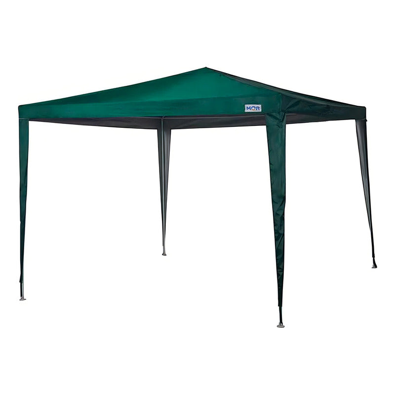 Gazebo Mor Oxford De Poliéster, 3 X 3 M, Color Verde