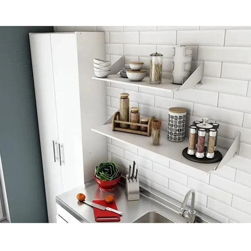 Estante Con Mensulas Exahome 60x20 Repisa Unico 18mm Bazar