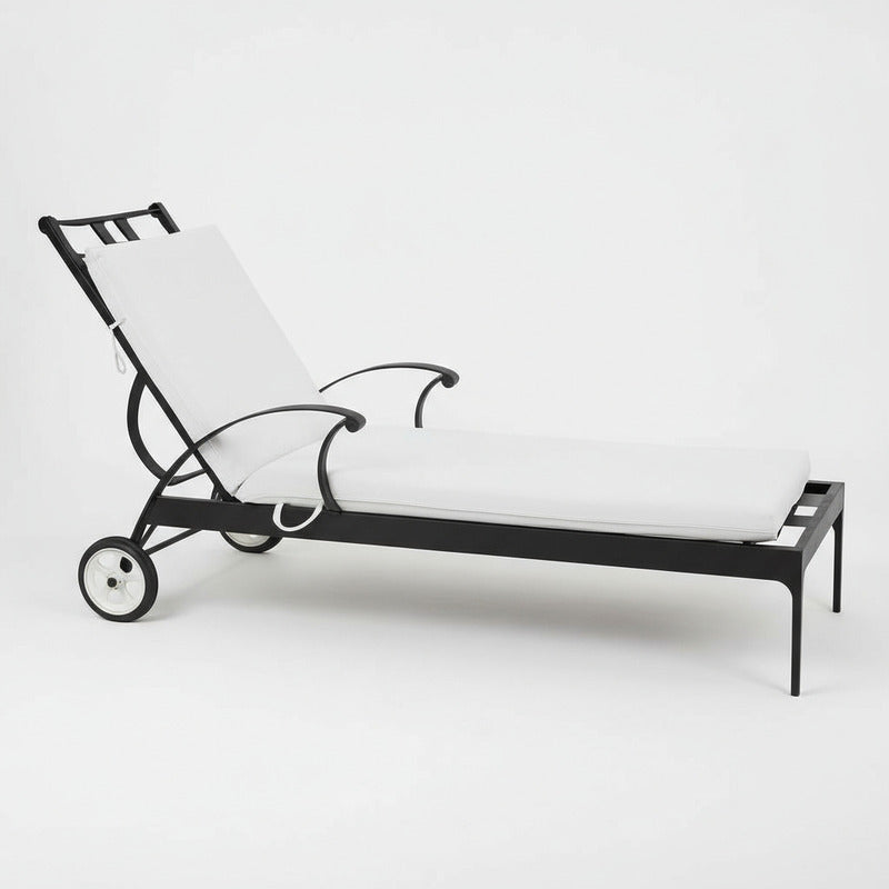 Colchoneta 190x60 P/ Camastro Reposera Exterior Impermeable Blanco