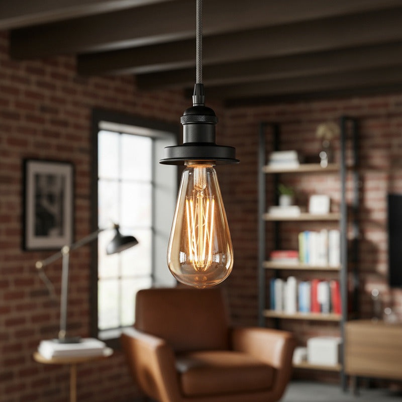 Lampara Tubular Led Filamento Foco Ambar 6w Ámbar