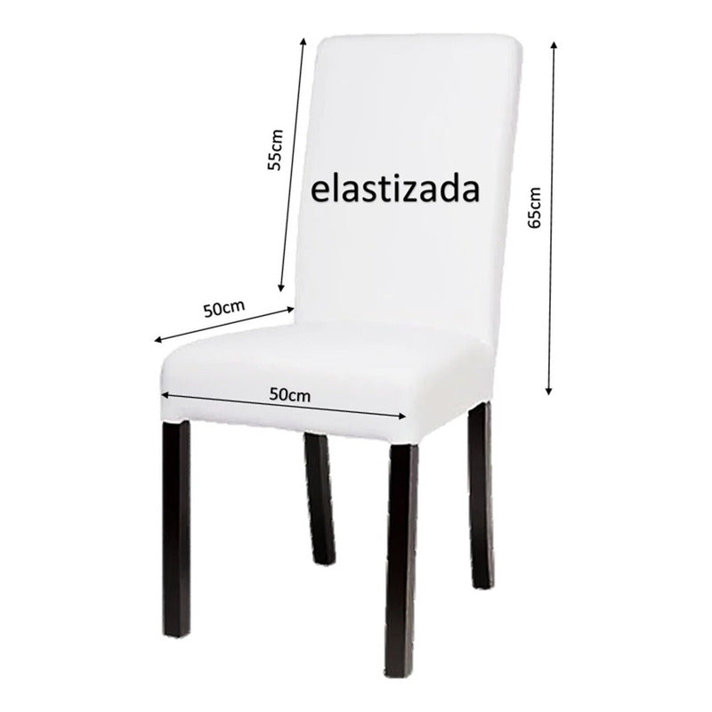 Fundas Elastizadas Sillas 100% Poliester Calidad Premium Color Negro Liso
