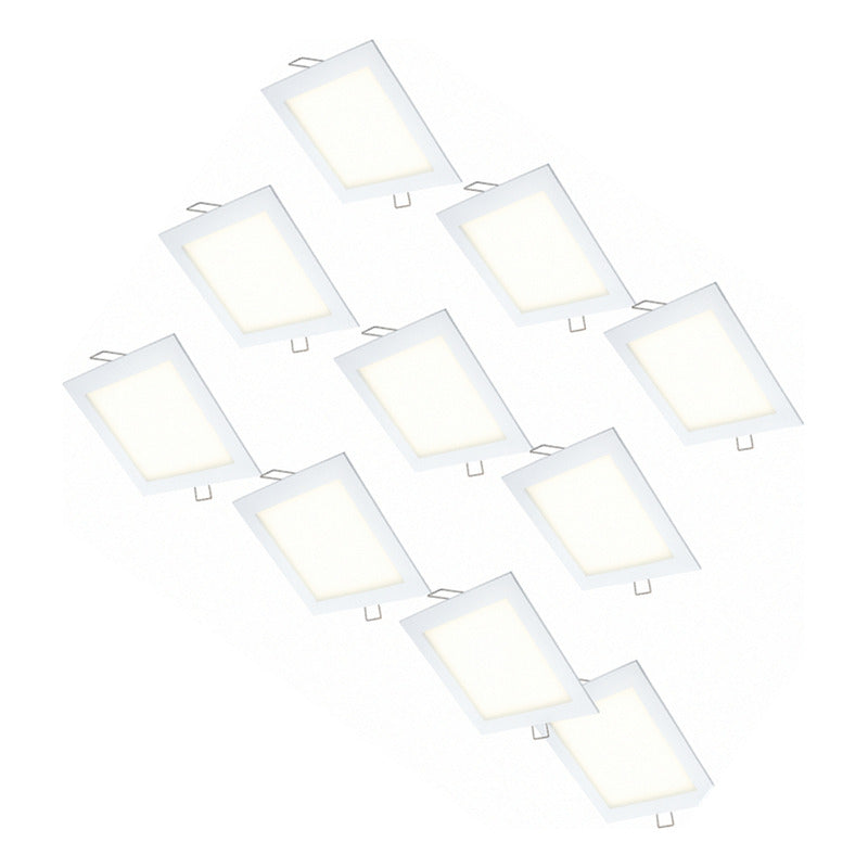 Plafon Cuadrado Led Embutible 18w Luz Fria Pack 10unid