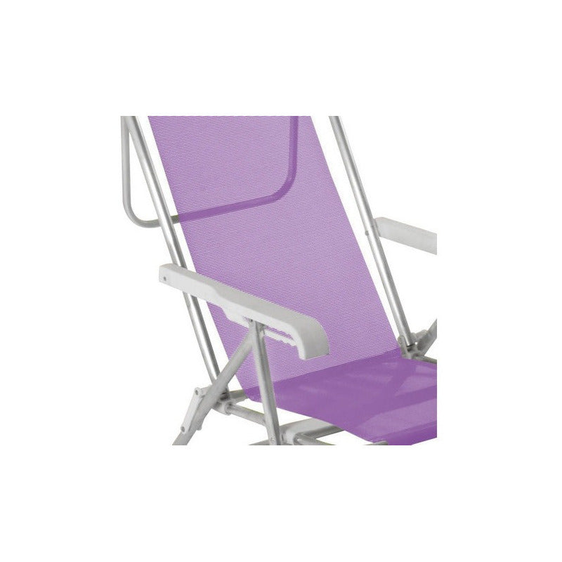 Silla Reposera Aluminio Sannet 8 Posiciones Playa Jardin