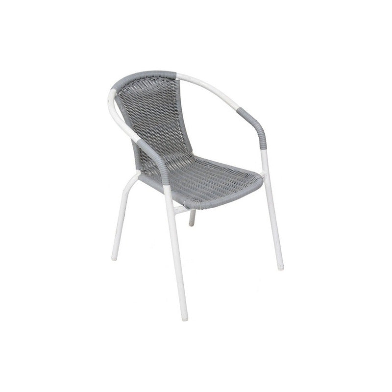 4 Sillas Rattan Apilable Hogar Jardin Bar Comercio Ratan Color Maiz
