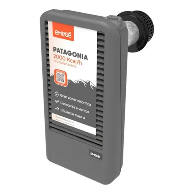 Calefactor Emege Patagonia 3000cal S/salida Sce 9130 Grafito