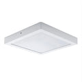 Plafon Cuadrado Con Base 18w Led Luz Calida Estructura Blanco Cálido