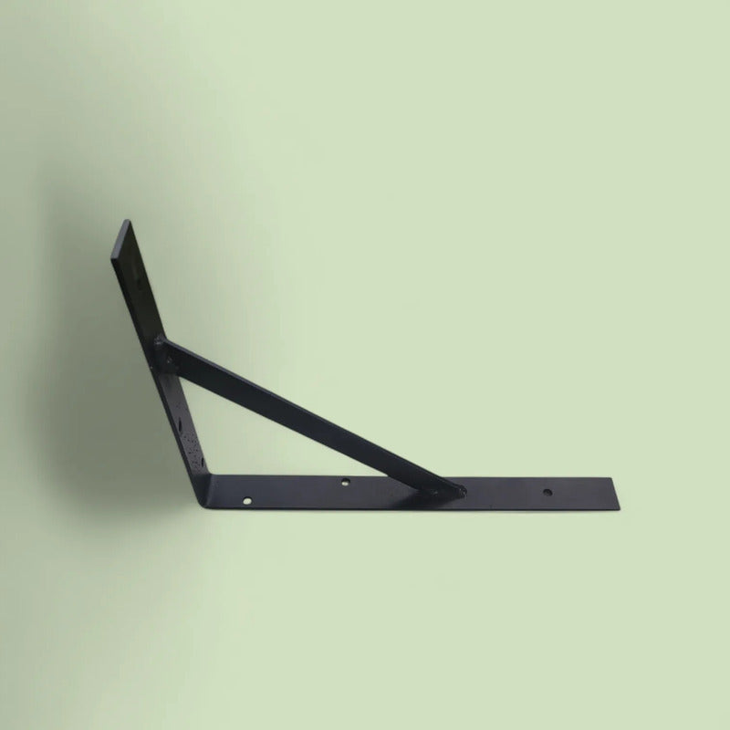 Ménsula Exahome Con Travesaño Negra 40cm Soporte Estantes