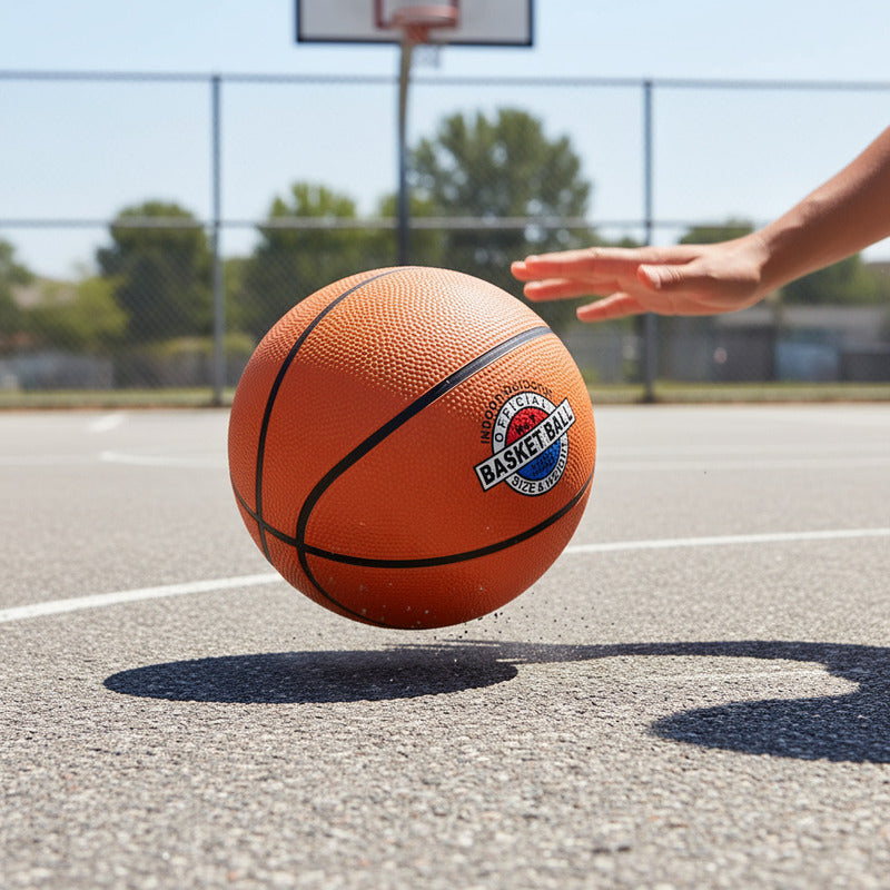 Pelota De Basquet N5 Mediana Para Uso En Interior Y Exterior Marrón