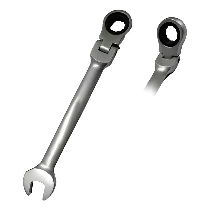 Llave Combinada Articulada Con Crique 13 Mm Cromo Vanadio Gris