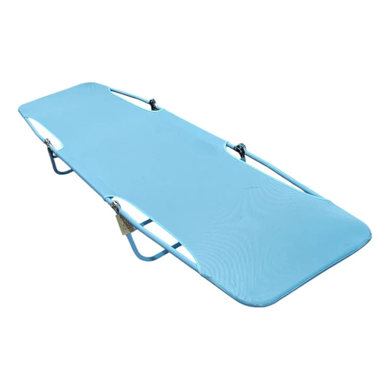Reposera Camastro Silla Jardin Playa Pileta Cama Plegable Celeste