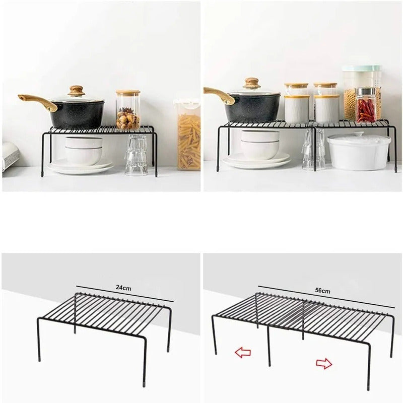 Organizador Alzada Alacena Extensible Exahome Estante Extra Blanco