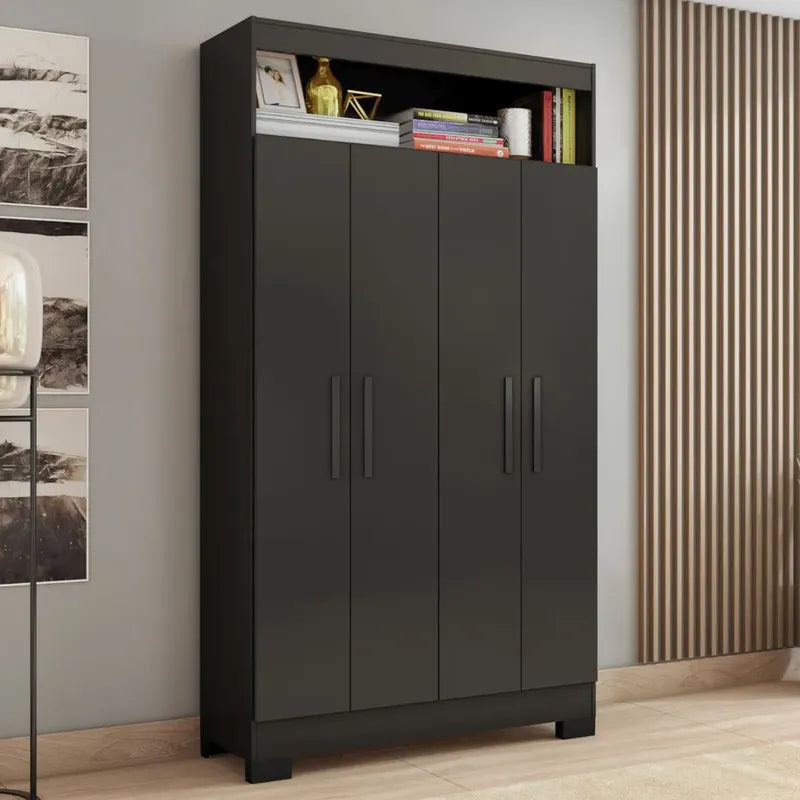 Placard Premium Ropero Exahome Multiuso 4 Puertas Exclusivo Negro