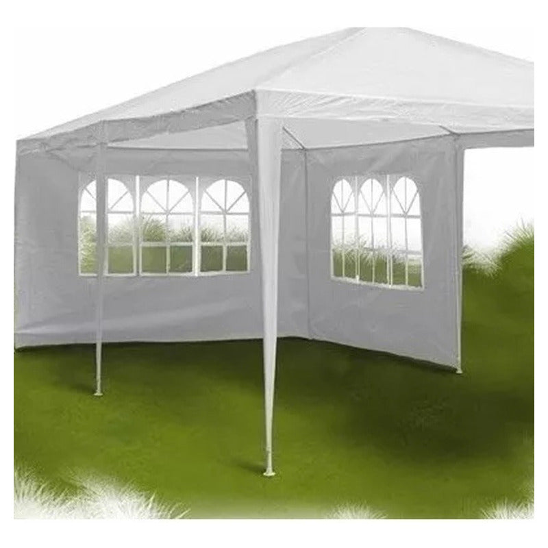 Pared Con Ventanas De Rafia Para Gazebo De 3x3mts Exahome