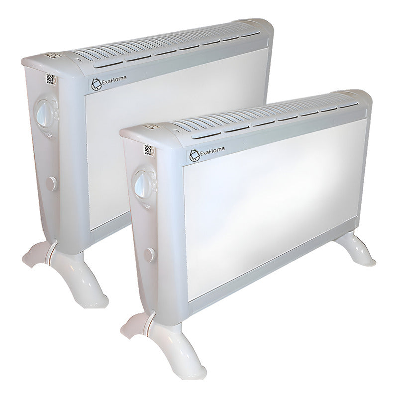 Combo 2 Calefactor Electrico Panel Estufa Exahome Calefaccio Color Blanco