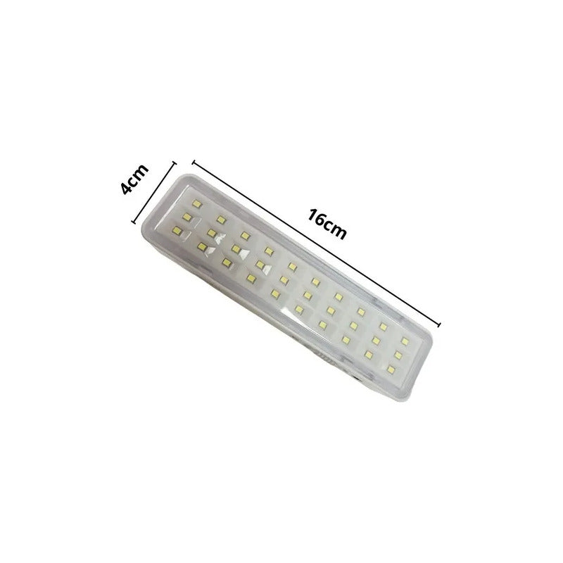 Luz De Emergencia Exahome 30 Led 220v Potente Con Batería  Blanco