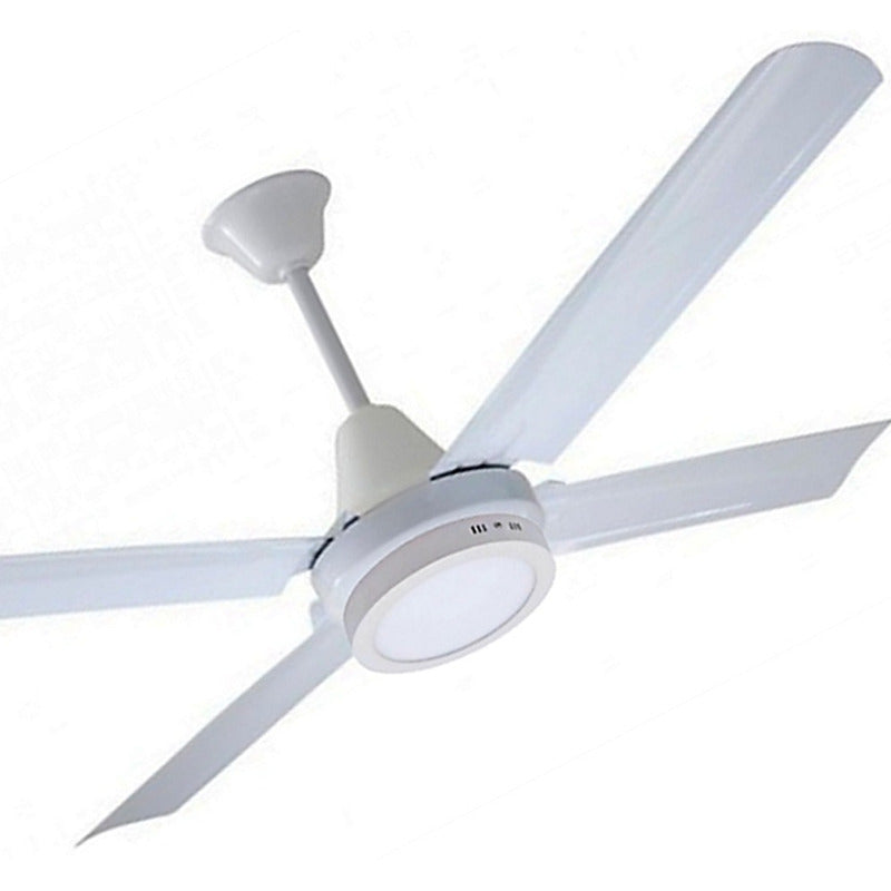 Ventilador De Techo Exahome Plafon Led 615 Skf Ind. Arg 1.2 M Blanco Metal 4