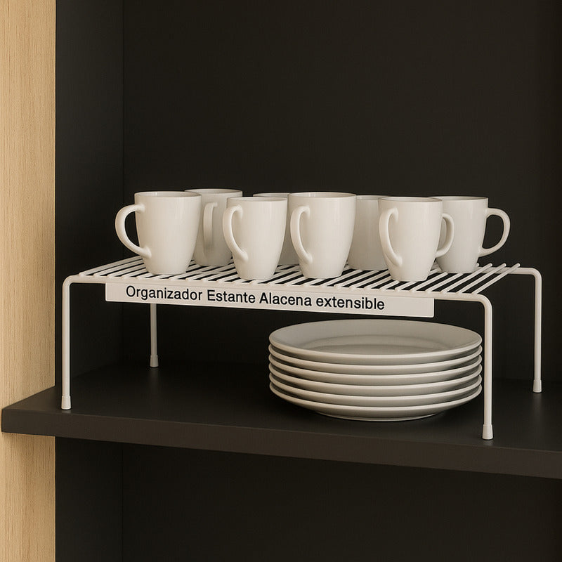 Organizador Alzada Alacena Extensible Exahome Estante Extra Blanco