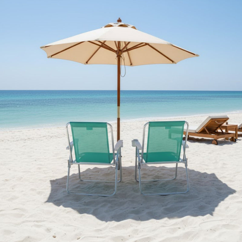 Silla Plegable Aluminio Reposera Sillon Playa Jardin Camping