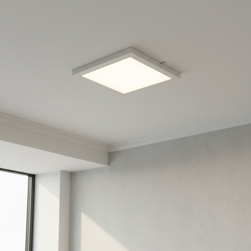 Plafón Embutido Led Candela 12w Luz Cálida Aluminio Pack 20u Techo Blanco Cálido