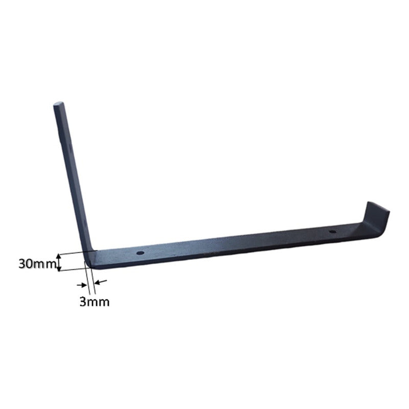 Estantería De Acero Negro Exahome M25 Repisa Pared Clásica 30cm