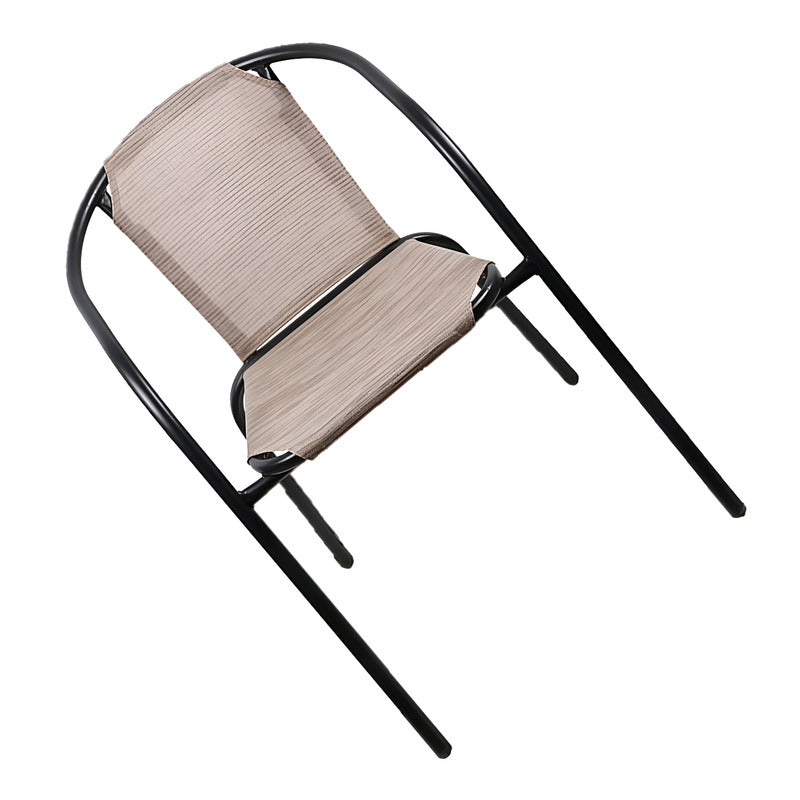 Silla Jardín E Interior Apilable Hogar Elegante Diseño Color Beige