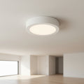 Plafon Con Base Redondo Circular 12w Luz Calida Blanco Cálido