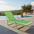 Silla Reposera Cama Playera Reclinable Plegable Casa Parque Verde Tela