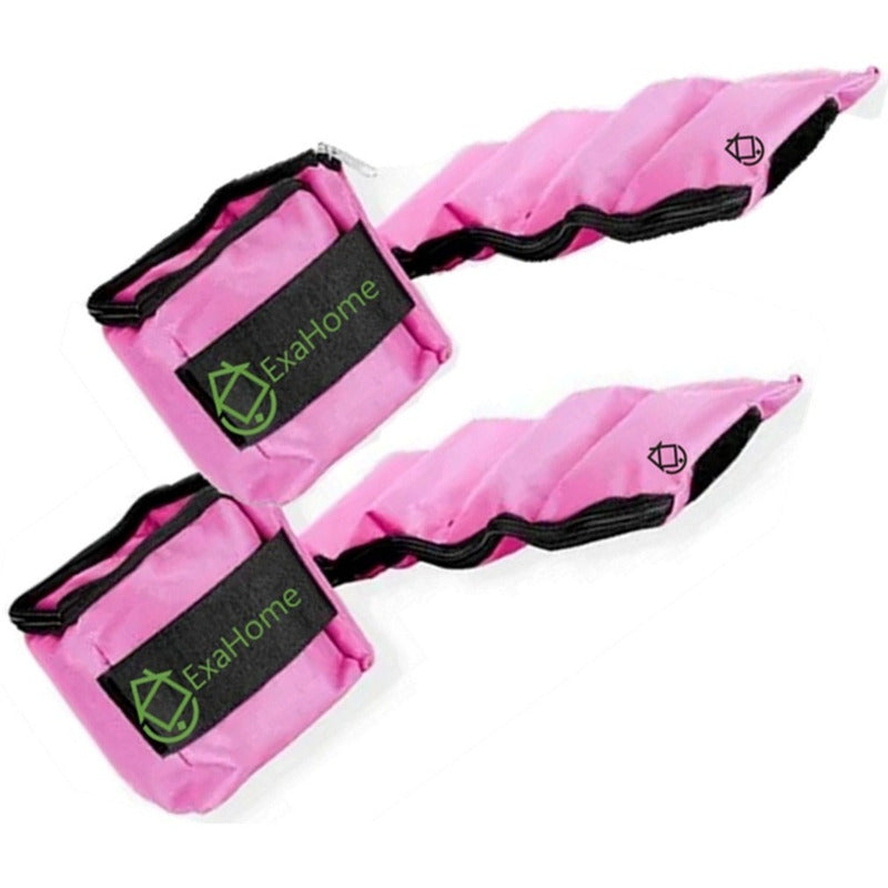 2x Tobilleras Con Peso 2kg Exahome Cierre Reforzada Fitness