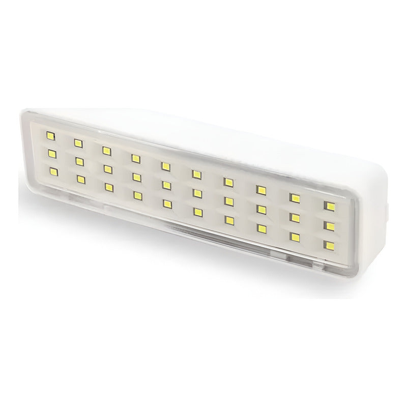 Pack 2 Unid Luz De Emergencia Exahome 30 Led 220v Recargable Blanco
