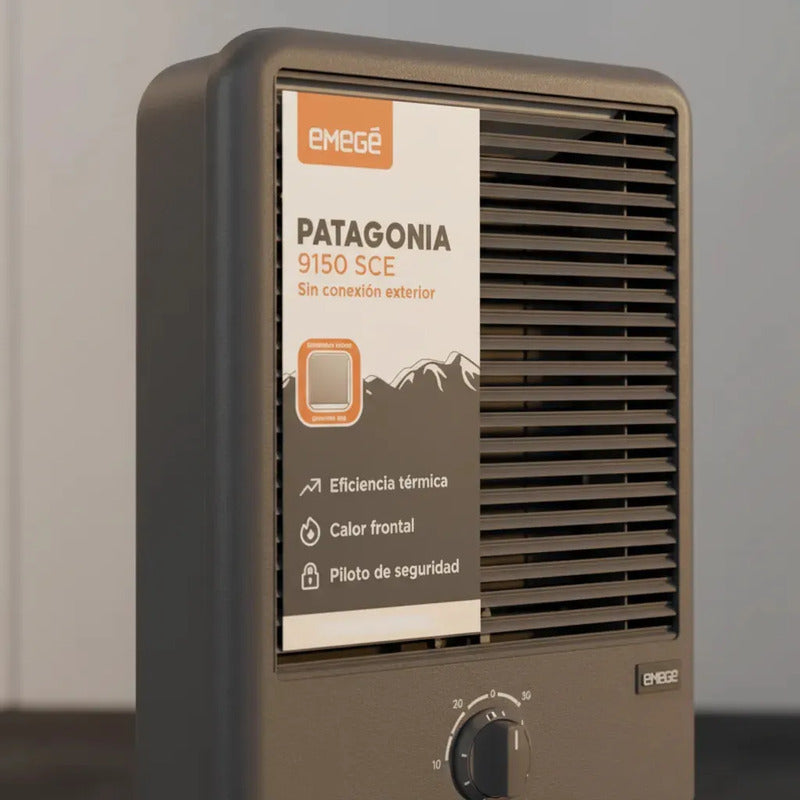 Calefactor Emege Ce9150sce Patagonia 5000 S/salida Multigas Color Gris
