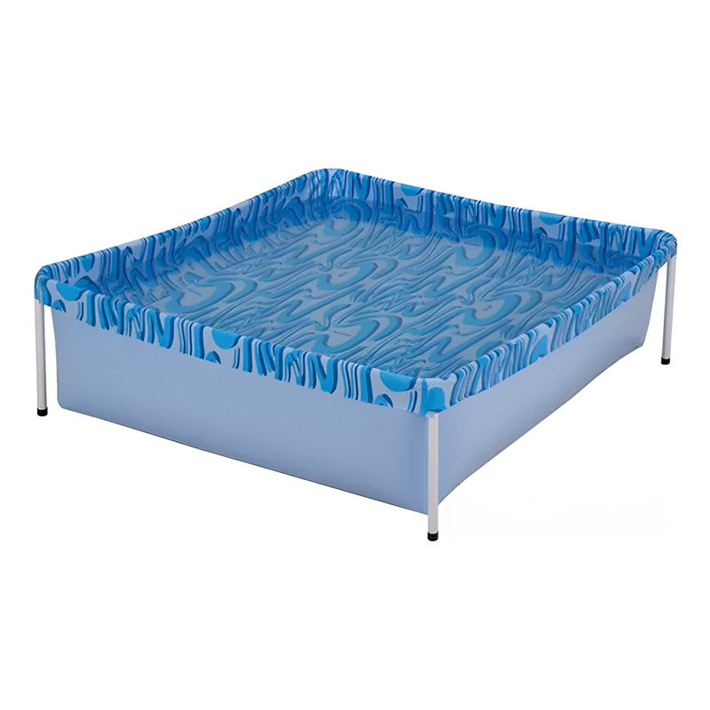 Pileta Estructural Exahome Linea Akua 400lts Galvanizado Color Azul Rectangular