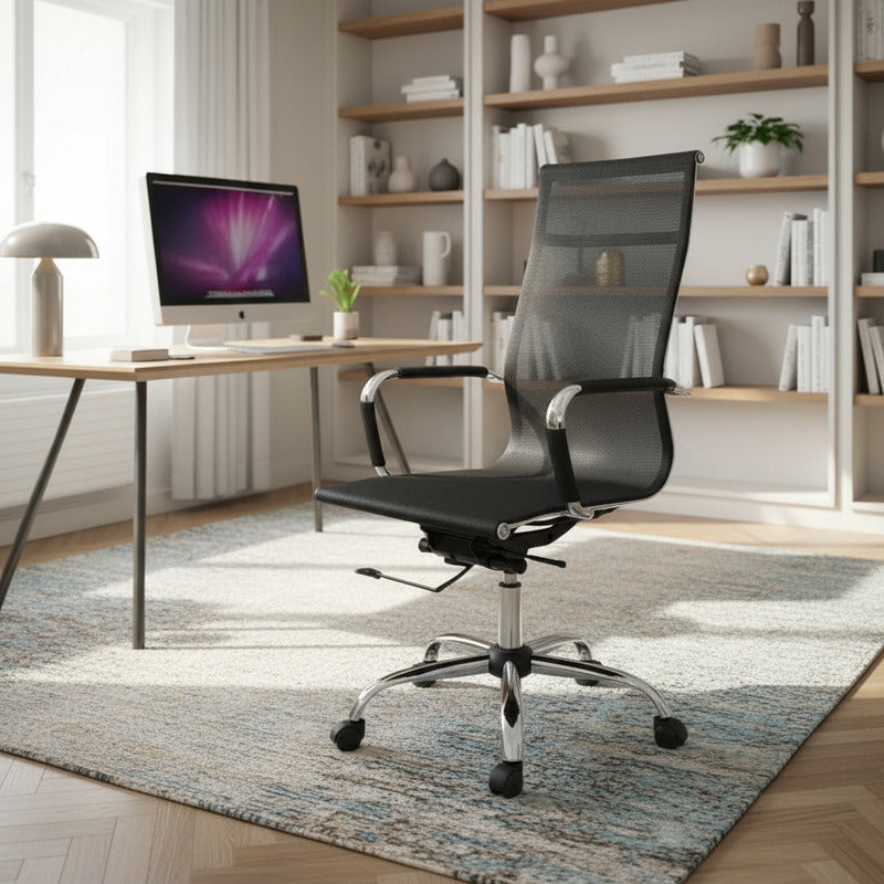 Sillon Director Ejecutivo Exahome Presidencial 54206 Alta Negro Mesh/tela