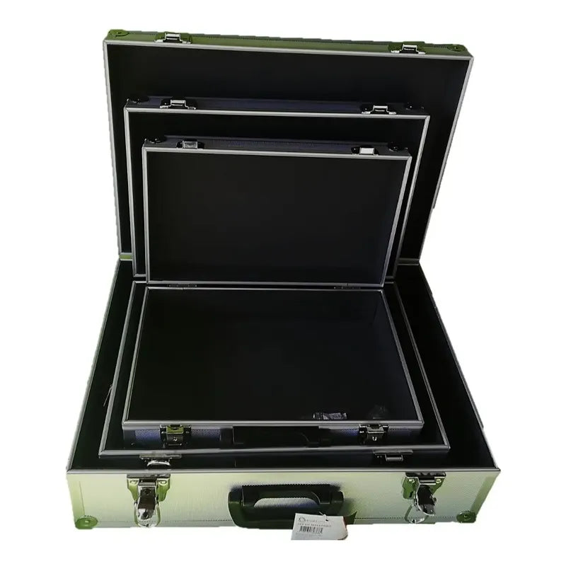 Maletin Aluminio 33 Con Llaves Caja De Herramienta Notebook Color Gris