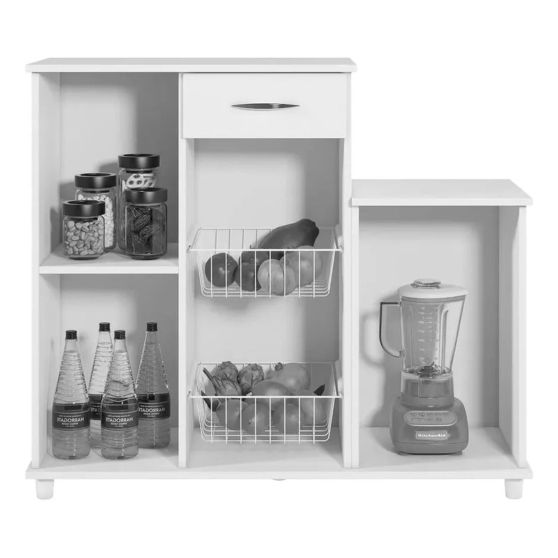 Mueble Frutero Organizador Exahome Porta Microondas Cocina Blanco