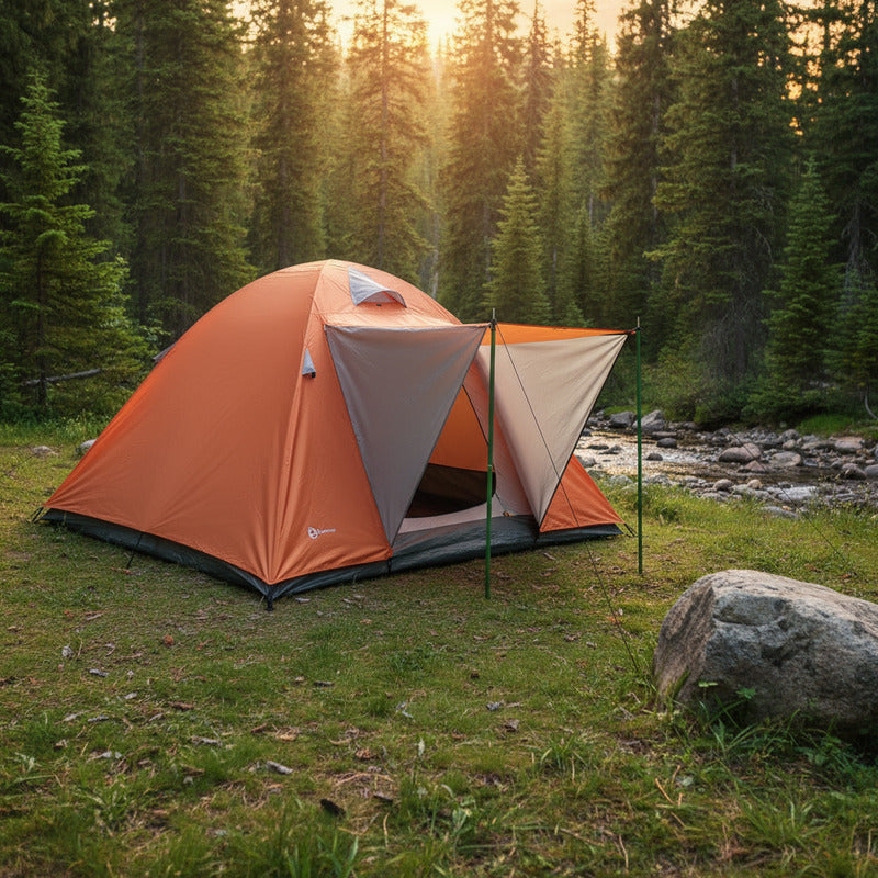 Carpa 4 Iglu Personas Exahome Con Alero 1500mm Sobretecho