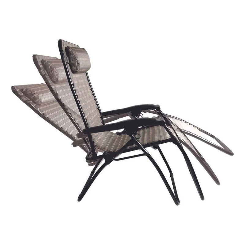 Reposera Gravedad Cero Exahome Plegable Premium Marron