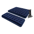 Combo 2 Colchones Inflables 1 Plaza Y 2 Plazas Hogar Camping Azul
