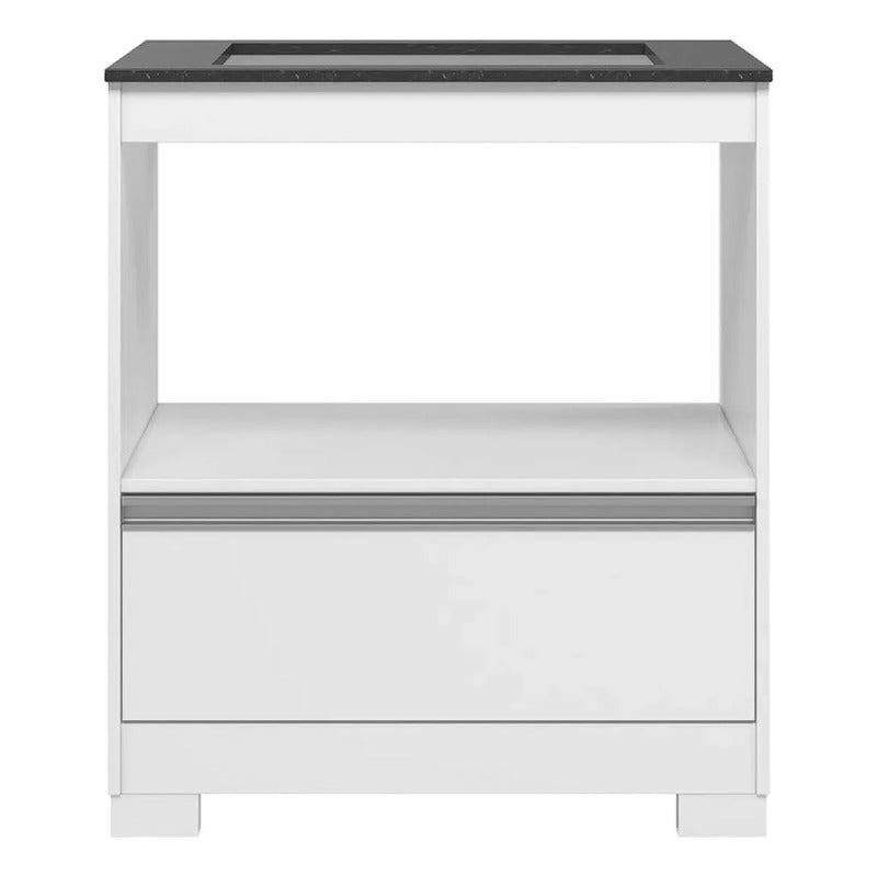 Bajo Mesada De Cocina Exahome Exclusivo Premium Para Anafe Blanco