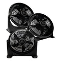 3 Ventiladores Turbo Exahome 20  Ventilador 3 Velocidades 50 Cm 50z Negro Pvc 5