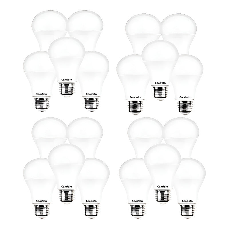 Lampara Led Foco  Clasica A60 12w Calida Pack 20u Blanco Cálido