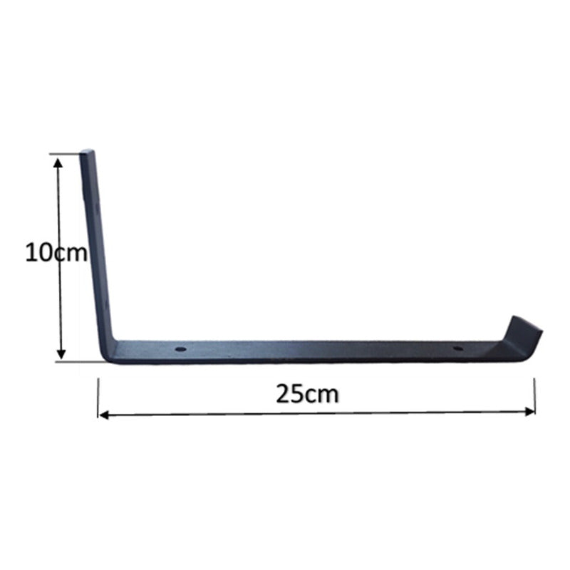 Estantería De Acero Negro Exahome M25 Repisa Pared Clásica 30cm
