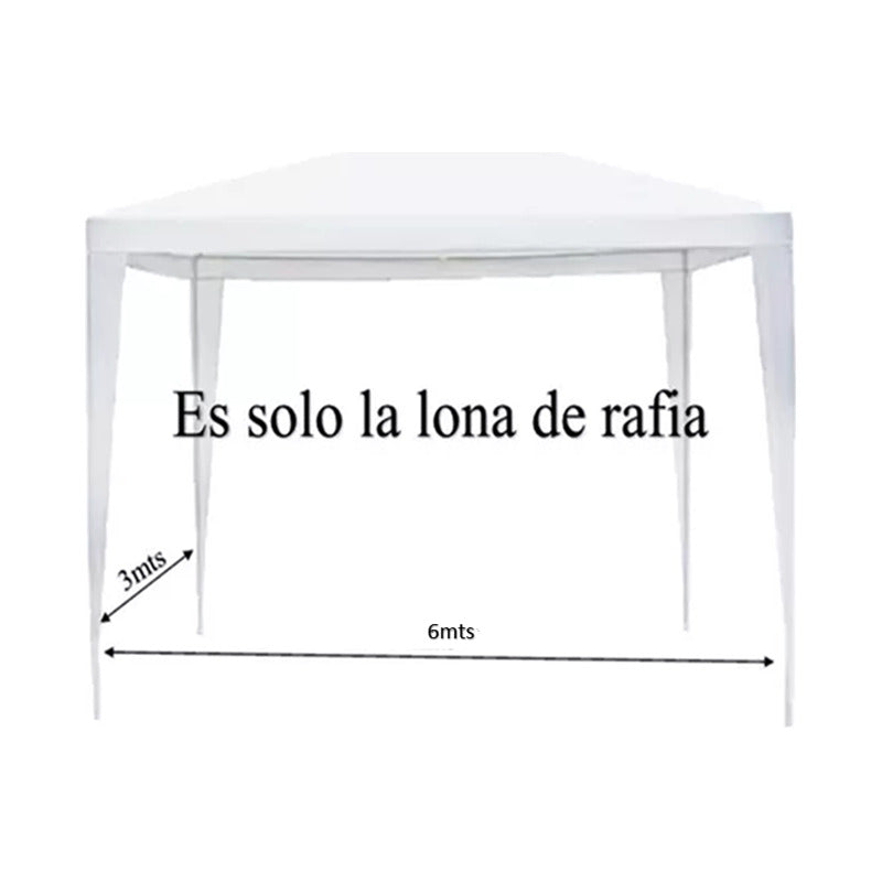 Repuesto Techo Rafia Gazebo Exahome 6x3 2° Selección Remplaz Blanco