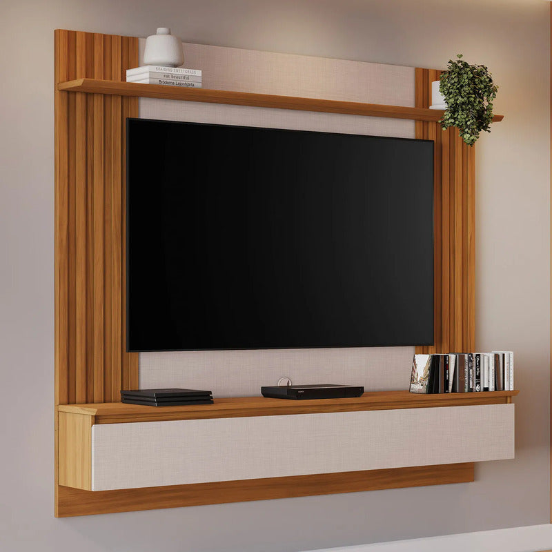 Rack Tv Panel Nordico Exahome Exclusivo Mueble Televisión Blanco